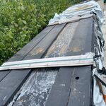 Ca. 88x Vuren Boeidelen Zwart Gecoat, 22x245mm, lengte 510cm